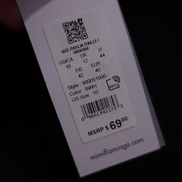 NEW Mimi Flamingo Brooke High Waist Panty Black White Layered Solids Size 10 900 - Picture 5 of 5